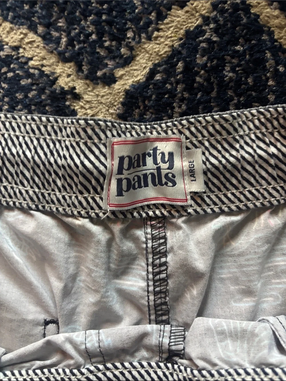 Men's Gray Swim Trunks with Mint Dino Print